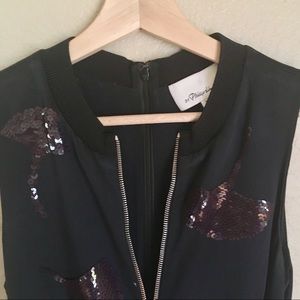 3.1 Phillip Lim Black Sequined Ginkgo Jumpsuit